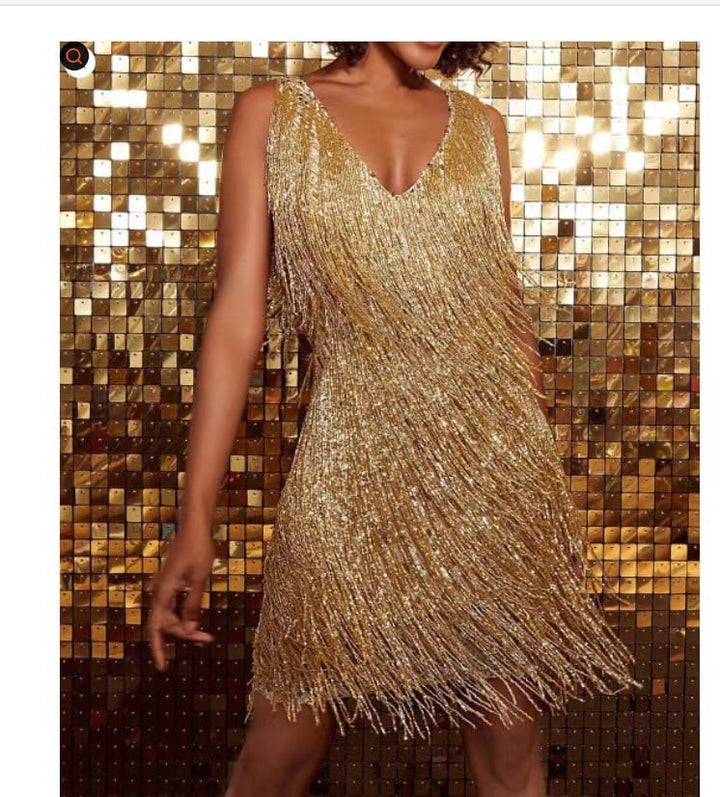 REESE | ELEGANT FRINGE PARTY DRESS