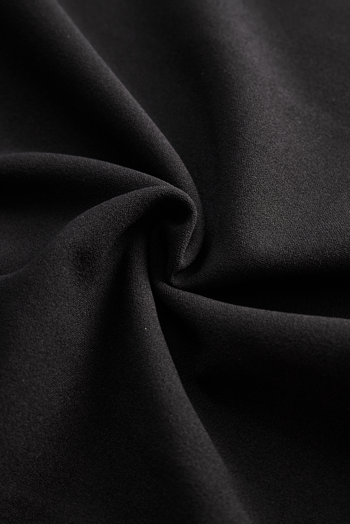 CATHERINE | REFINED BLACK BELTED DRESS