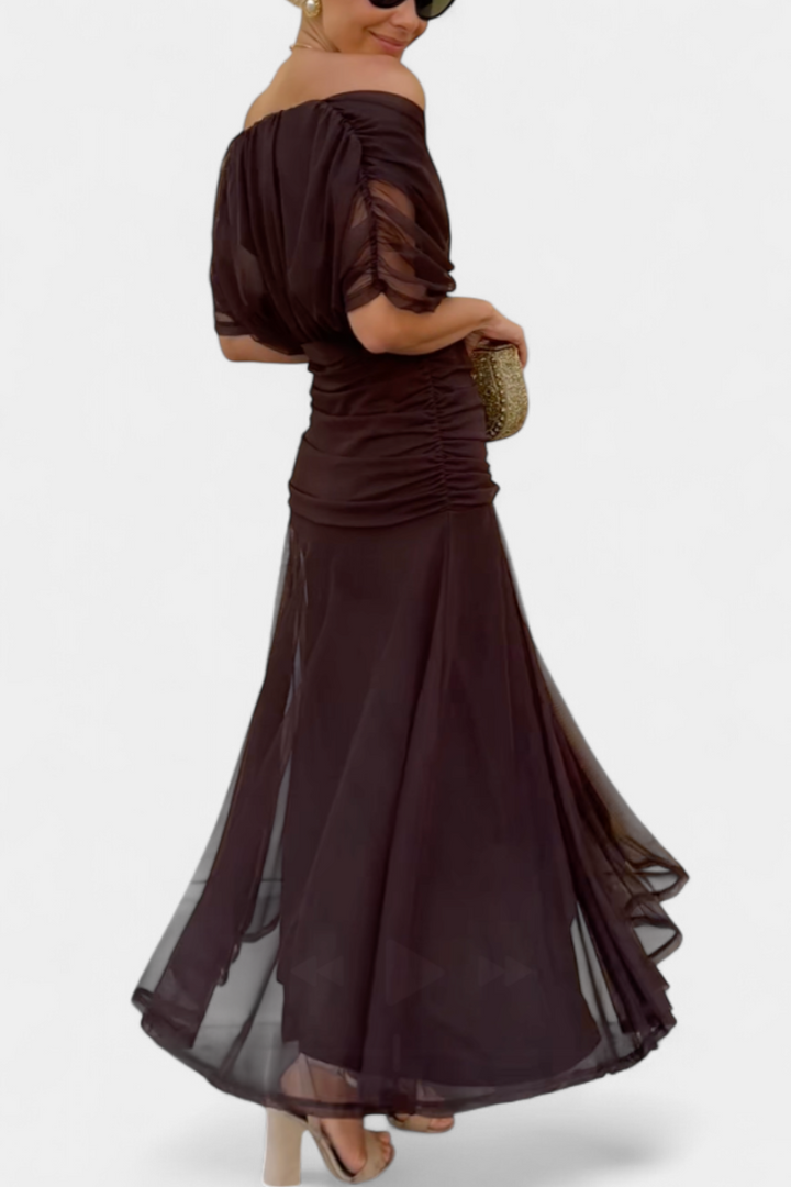 ABIGAIL | LONG FLORAL V-NECK DRESS